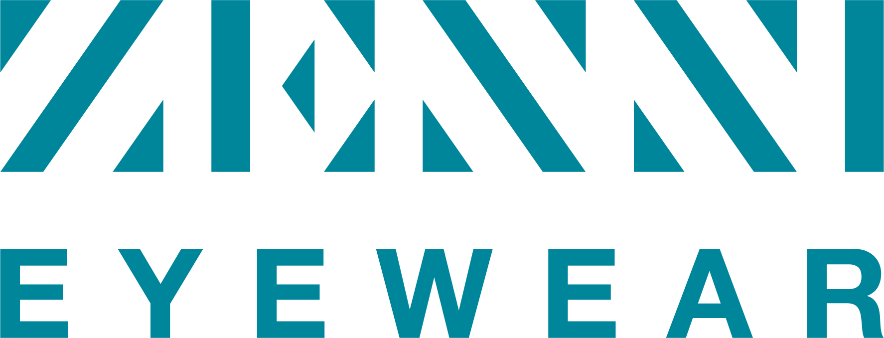 Zanni Eyewear logo with teal and black colors.